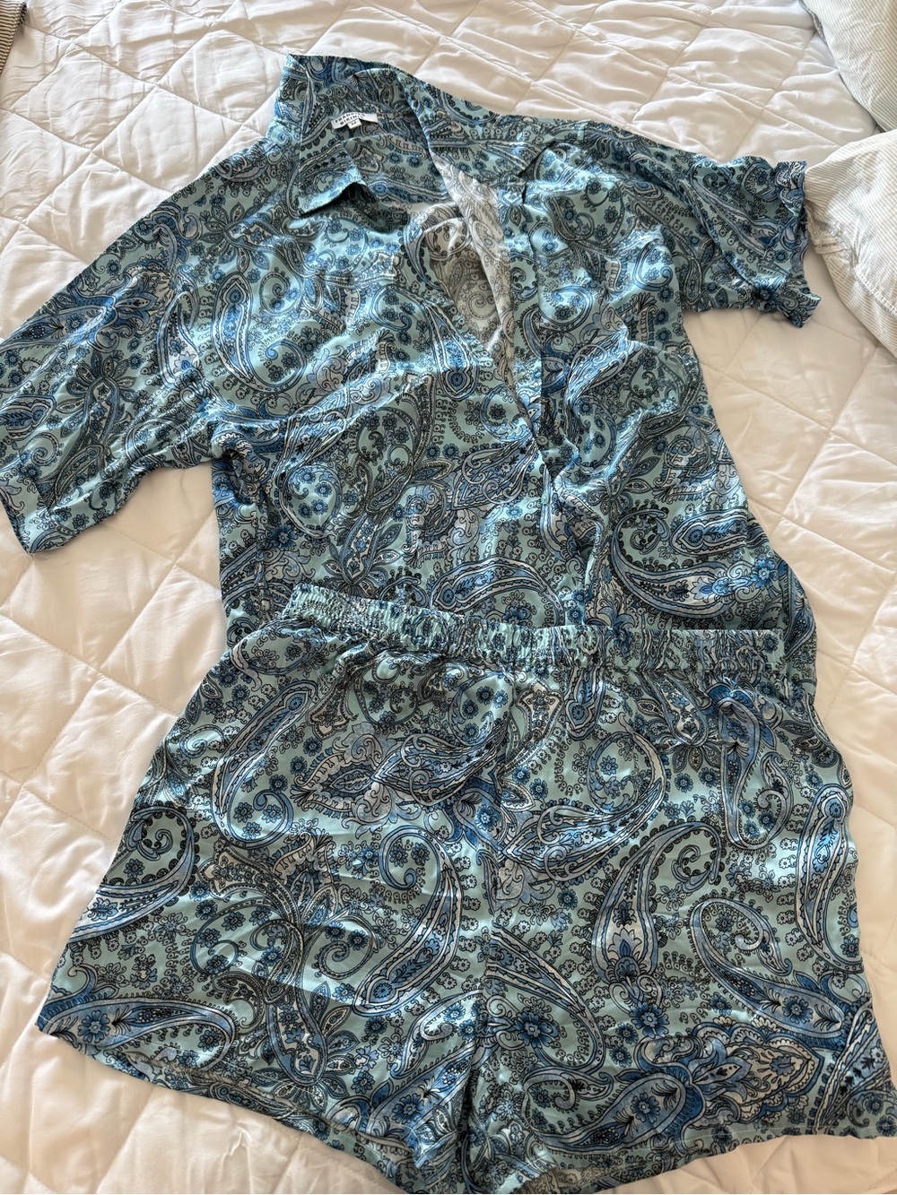 Frankie's Bikinis Blue Paisley Shorts